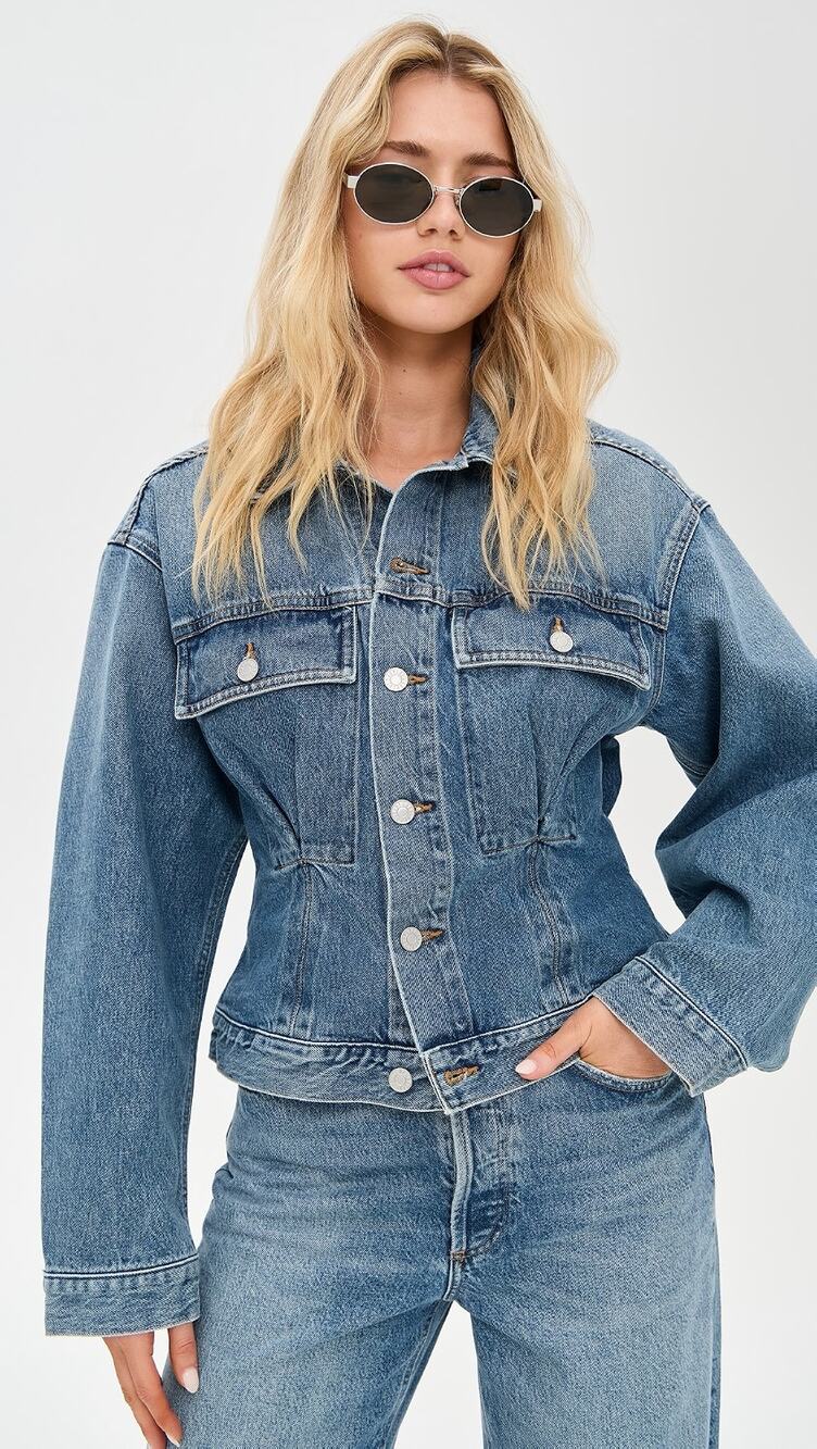 AGOLDE Zyla Cinch Jacket - Cascade Blue - Size Medium